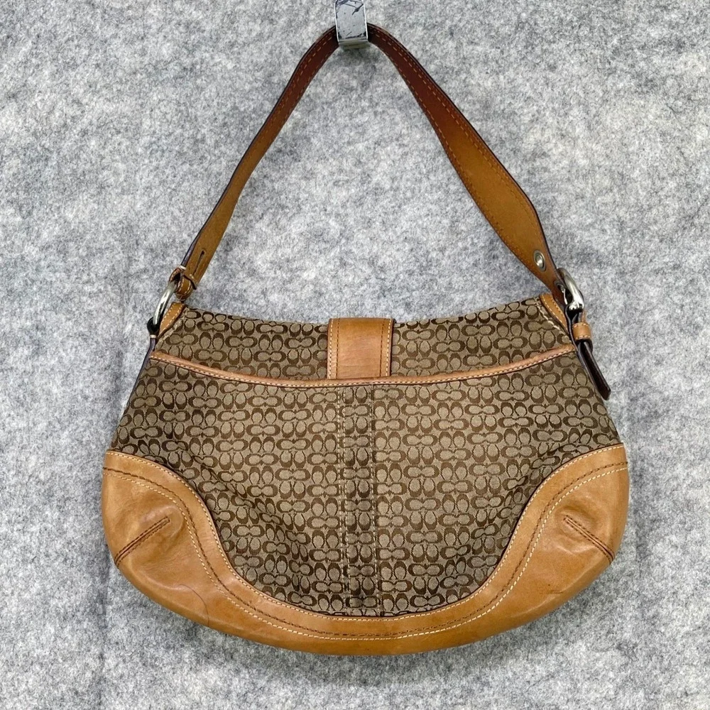 Coach Soho Flap‎ Shoulder Bag Women Small Brown Signature C Buckle F10926  Y2K